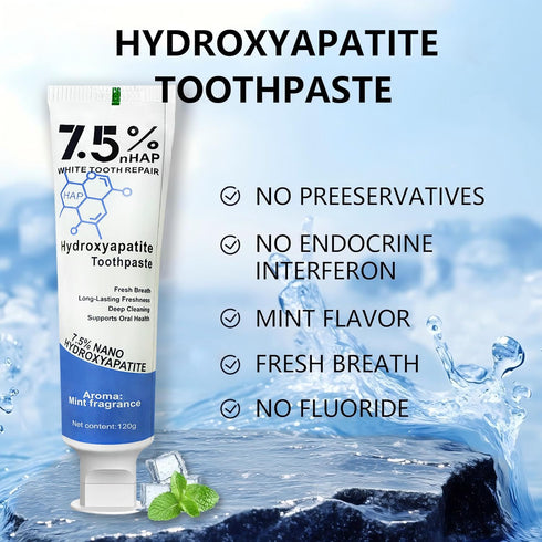 Zeamyhy 7.5% 4.23 OZ Hydroxyapatite Toothpaste for Advanced Enamel Protection, Appropriate for Sensitive Teeth, Gentle