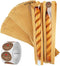 PEOKPIPLE Bread Bags for Homemade Bread with 500 Labels, 60-Pack 4.5 x 1.6