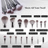 Makeup Brushes, Daubigny 16Pcs Silver Premium Synthetic Brush Set for Foundation, Powder, Concealers, Eye Shadows
