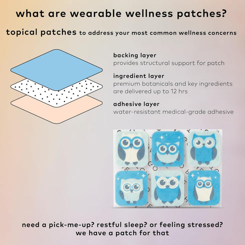 The Good Patch Nite Owl Natural Sleep Patch for Kids, Tart Cherry, Chamomile, Skullcap, 12 Total Patches