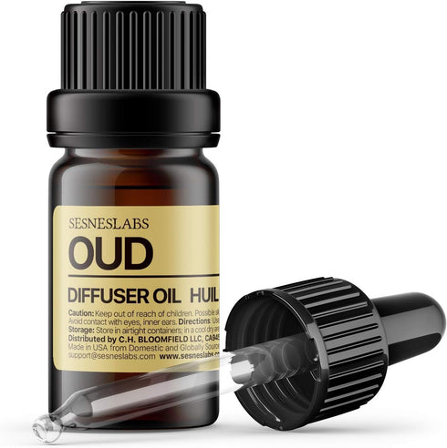 Oud Diffuser Oil, Luxury Chinese Pepper, Rosewood, Cardamom, Vetiver, Oud, Tonka Bean, Musk Essential Oils Blend for