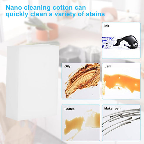 100 Pack Magic Sponge Eraser, Multi-Functional Household Cleaning Kitchen Dish Sponge, Extra Thick