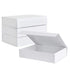 Purple Q Crafts White Hard Gift Box with Magnetic Closure, 7 x 5 x 1.6 inch Rectangle Small Boxes for Gifts (Pack of 2)