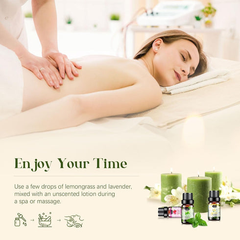 Set, (32 5ml) Essential Oils Aromatherapy Essential Oil Kit for Diffuser, Humidifier, Massage, Skin Care x