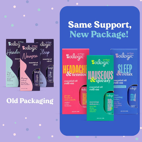 Set 100% 0.3 Oz (Pack 3) Oilogic Roll-On Essential Oils for Pregnant Women - Pure Essential Oil Roller for Pregnancy
