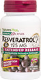 Natures Plus Herbal Actives Resveratrol, 125 mg, 60 Vegetarian Tablets for Health