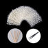 WOKOTO 30pcs White Adhesive 3D Nail Stickers - Flower Nail Art Decoration with Tweezers & Cuticle Pusher