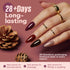 MEFA 19 Pcs Gel Nail Polish Kit with UV Light, 12 Colors Burgundy Red and Champagne Gold Glitter for DIY Nails