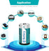 2 Pack Rechargeable Lithium D Cell Batteries with USB 4 in 1 Charging Cable, 1.5V LR20 Battery Replacement for Toys