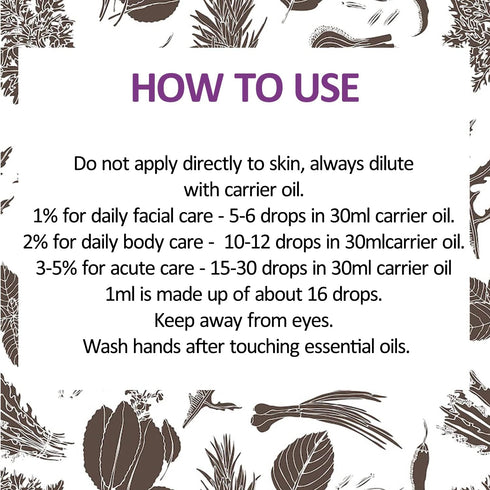 Deve Herbes Pure Ginger Lily Essential Oil - Steam Distilled 30ml (1 oz) with Glass Dropper