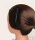 Furling Pompoms Pack of 6 Plastic Side Hair Combs, Wide Tooth Comb for Curly Hair (Coffee, Black)