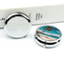 LPSADGF 3 Palm Tree Hawaii Beach Medicine Pill Case, Compartment Round Pill Box, Portable Decorative Medicine Organizer