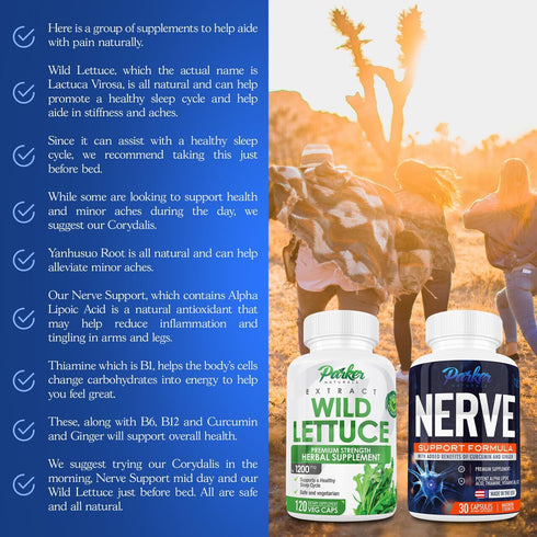 Nerve Support Supplement with Alpha Lipoic Acid 600mg - Neuro Health Supplement, 30 Capsules