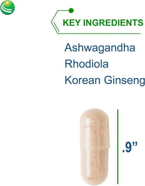 Nutra BioGenesis - BioAdaptogen Ultra with Ashwagandha, Rhodiola, Korean Ginseng for Stress Response, 60 Capsules