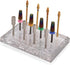 PANA Nail Drill Bit Holder, Clear Acrylic Stand Display Organizer for Manicure Tools, 12 Holes
