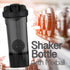 Artoid Mode Inspirational Fitness Protein Shaker Bottle 24-Ounce, Dual Mixing Technology with Storage Box Included