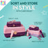 Caboodles Pretty in Petite Makeup Box, Two-Tone White on White, Hard Plastic Organizer Box with 2 Swivel Trays