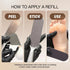 PANA 50 Pieces Small Black Pedi File Refill, Easy Strip Peel Pedicure Refill Pads for Stainless Steel Foot File