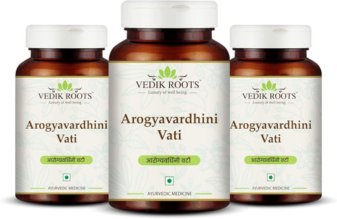 Arogyavardhini Vati Tablets - Natural Detox and Liver Health Support, 120 Tablets (360)