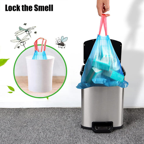 TYBONDER 2.6-6 4 5 Color(80Counts) Small Trash Bags Gallon Thicken Drawstring Trash Bags Gallon Extra Strong Small