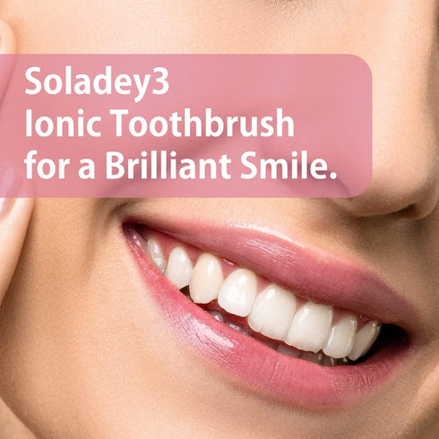 3 Ionic Toothbrush, Solar Panels and TiO2 Semiconductor, 3 Row Honeycomb Bristle Red, You can Brush Without Toothpaste