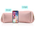 Narwey PU Leather Pink Makeup Bag, Travel Cosmetic Bag Toiletry Organizer with Compartments for Women