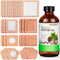 RAJOSEE 32Pcs Castor Oil Pack with Castor Oil Organic Cold Pressed Glass Bottle