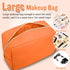 Nylon Large Travel Makeup Bag Pouch - Preppy Cute Cosmetic Zipper Organizer, Waterproof Toiletry Bag for Women Men