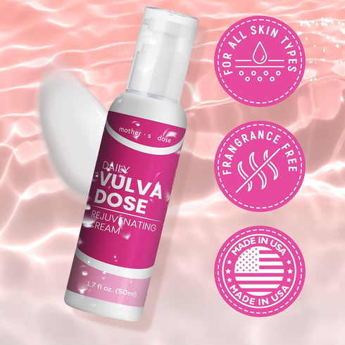 MOTHERS DOSE 90 Vaginal Moisturizer by Vulva Cream for Womens Health Feminine DHEA Cream for Vulva Dryness & Discomfort