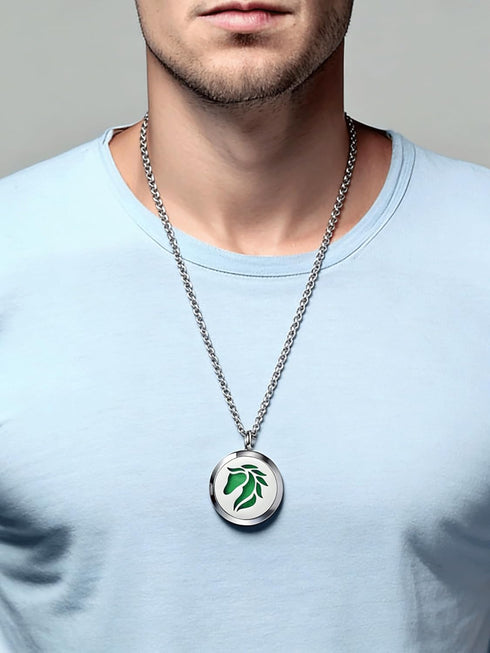 Popeoiuh 24 inch 8 Essential Oil Diffuser Necklace Aromatherapy Jewelry Stainless Steel Horse Animal Locket Pendant