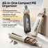 SAVN89 Three-Compartment Pill Organizer, Portable Pill Case and Pill Box, Moisture Proof -Travel Pill Organizers