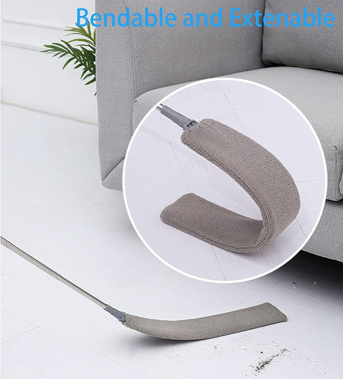 Upgraded Under Appliance Cleaning Gadgets, Microfiber Gap Duster with Extendable Pole 26-55 Inches
