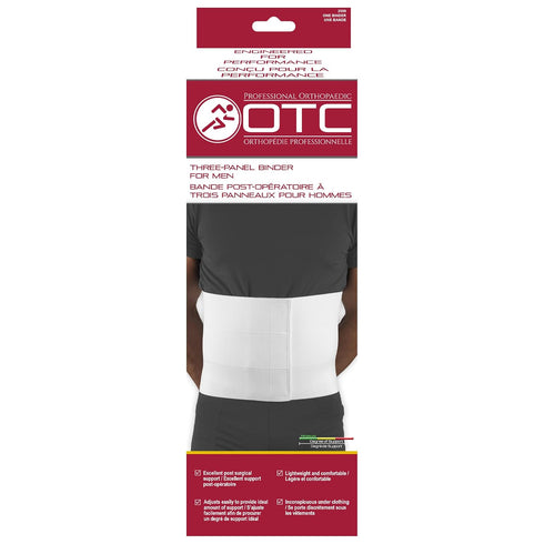 OTC Abdominal Binder for Men, Three-Panel Body, 9-Inch Elastic