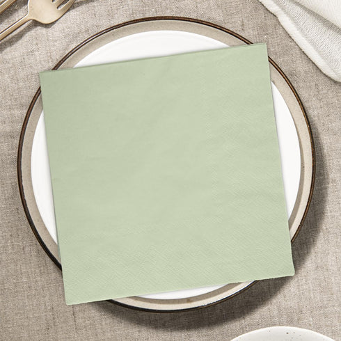 zjdbset 200 Pcs Sage Green Guest Napkin Paper Disposable Sage Green Hand Towels Beverage Napkin Paper for Bathroom