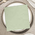 zjdbset 200 Pcs Sage Green Guest Napkin Paper Disposable Sage Green Hand Towels Beverage Napkin Paper for Bathroom