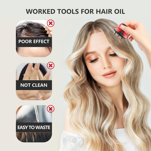 Hair Oil Applicator Comb, Scalp Oil Applicator for Hair Care, Anti Hair Loss Lotion Dispenser for Salon