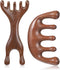 Xyembu 2 Pack Wooden Scalp Massager 5-Claw Head Wood Scalp Massage Tool Sandalwood