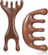 Xyembu 2 Pack Wooden Scalp Massager 5-Claw Head Wood Scalp Massage Tool Sandalwood