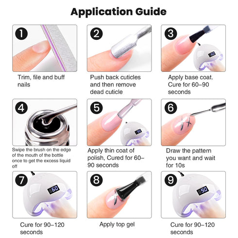 RARJSM Metallic Silver Gel Liner Nail Art, 3D Mirror Chrome Effect Gel Polish 8ml with Thin Brush for Home Salon DIY