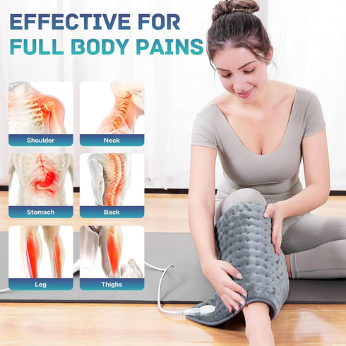 Heating Pad, 2024 Upgraded Dual Mode Controller, Comfortable Soft for Cramps and Pain Relief, Machine Washable
