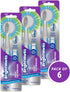 Folding Travel Toothbrush with Built-in Cover (6 Total, 3 Sets of 2), Soft Bristles, Tongue Cleaner for Travel,