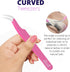 SIVOTE Lash Tweezers for Eyelash Extensions - Professional Stainless Steel Straight & Curved Tips Set