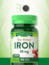Iron Supplement 45 mg - 60 Count - Ferrous Sulfate - Non-GMO & Gluten Free Vitamin for Men and Women by Nature's Truth