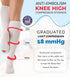 ITA-MED Anti-Embolic Knee Highs Stockings, Light Compression Socks (18 mmHg) for Varicose Veins, X-Large