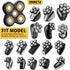 Men's Electric Shaver Replacement Heads, 5D Sharp Floating Blades for Electric Rotary Shaver (5 heads, Gold)