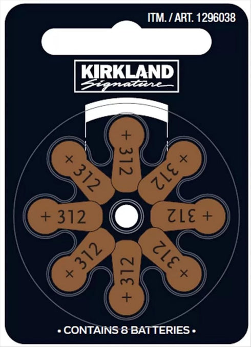 KIRKLAND 312 1.45 Hearing aid batteries size Volt Mercury free