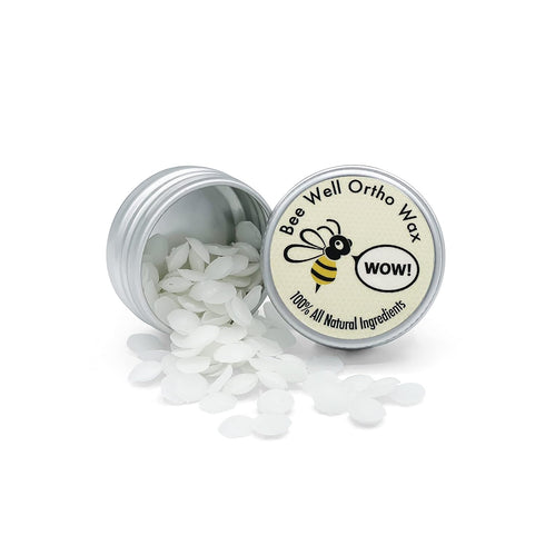 Bee Well Ortho Wax | Pure All Natural Extra Firm Braces Wax | 2 Recyclable Jars, 150 Total Pieces for Braces Discomfort