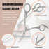 LePinko Eyebrow Trimming Scissors with Combs, Silver Gifts for Men Women Stocking Stuffers