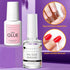 Makartt Nail Glue Kit with Brush on Nail Glue 7ML, Glue Remover for Press on Nails 10ML,5ML Cuticle Oil,5 Wooden Sticks Tools,All in One Nail Art Supplies for Glue on Nails Kit