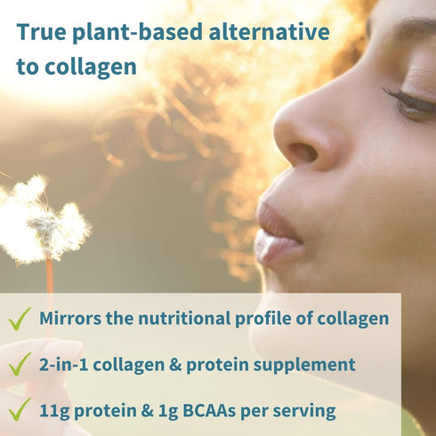 Advanced Vegan Vanilla Collagen Peptide Powder | Enhanced with Glycine, Proline & Vitamin C | 35 Servings